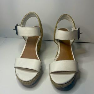 Sonomas espadrilles wedge white leather